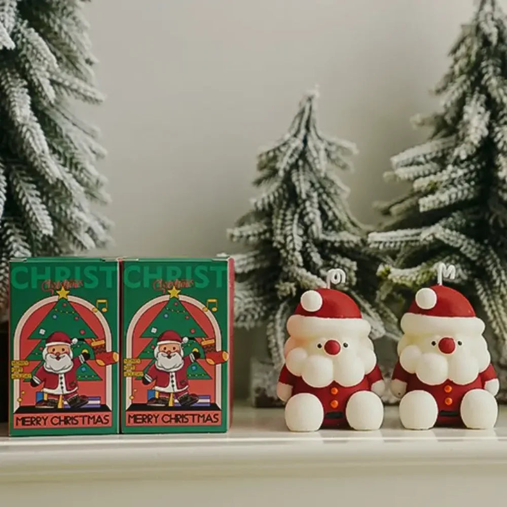 Christmas candles - holiday decorations, soy wax, burning time 8-12 hours, ideal for holiday celebrations and gifts, Christmas