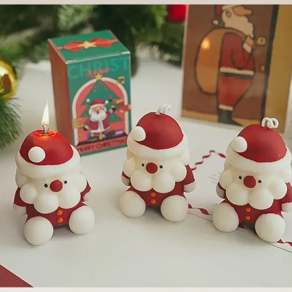 Christmas candles - holiday decorations, soy wax, burning time 8-12 hours, ideal for holiday celebrations and gifts, Christmas