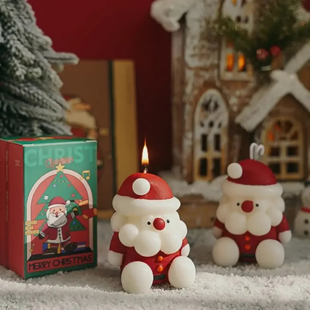 Christmas candles - holiday decorations, soy wax, burning time 8-12 hours, ideal for holiday celebrations and gifts, Christmas
