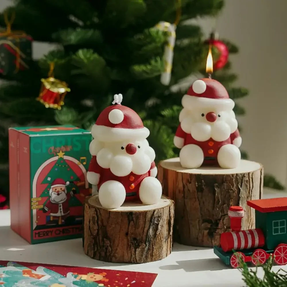 Christmas candles - holiday decorations, soy wax, burning time 8-12 hours, ideal for holiday celebrations and gifts, Christmas