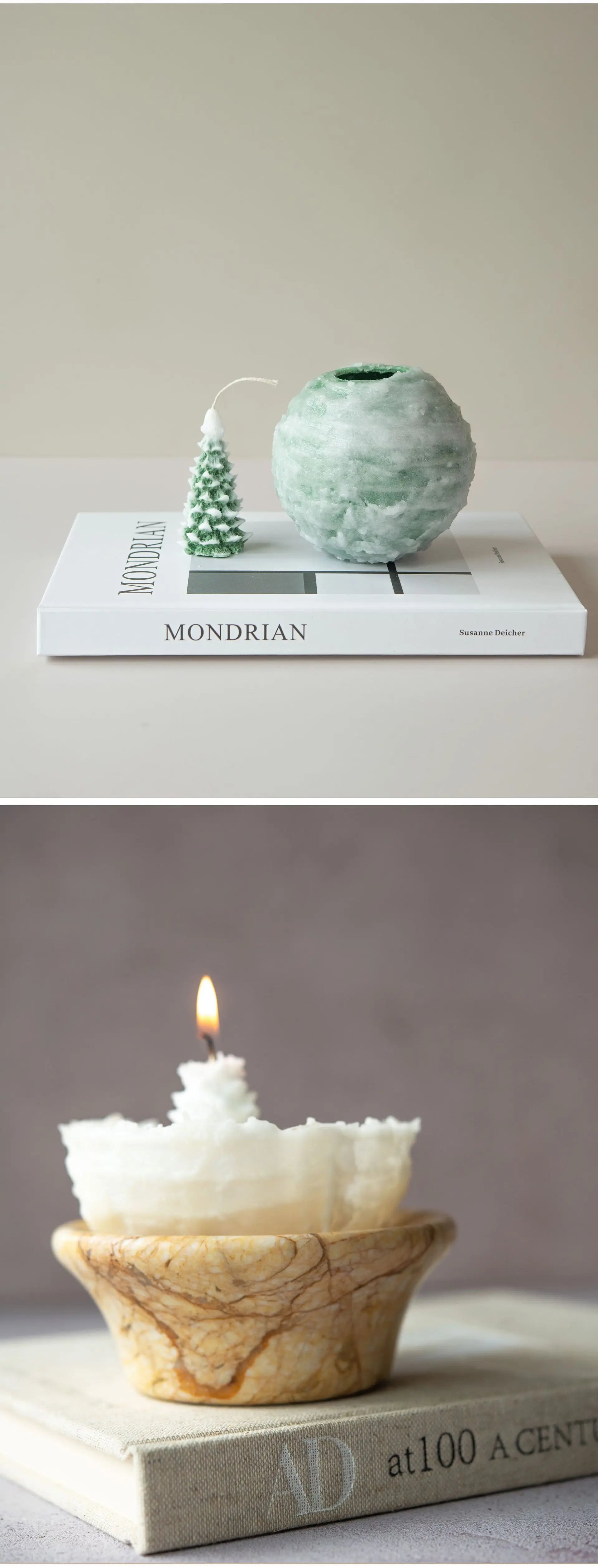 Rotating Line Spherical Aromatherapy Candle Home Decoration High Art Handmade Candle Ornament Creative