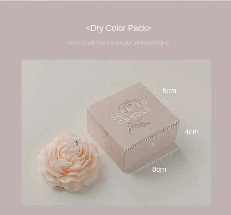 Creative Peony Candle Floral Fragrance Mothers Day Gift Idea Handmade Soy Wax Aromatherapy for Home Decor Favor Present