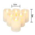 6Pcs Flickering Battery Candles Plastic Flameless Candles LED Electric Candles Fake Candle for Lantern Weddings Home Decor