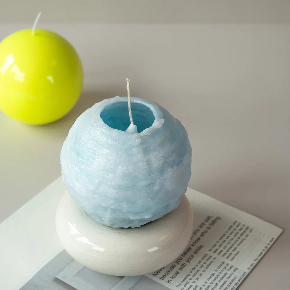 Rotating Line Spherical Aromatherapy Candle Home Decoration High Art Handmade Candle Ornament Creative