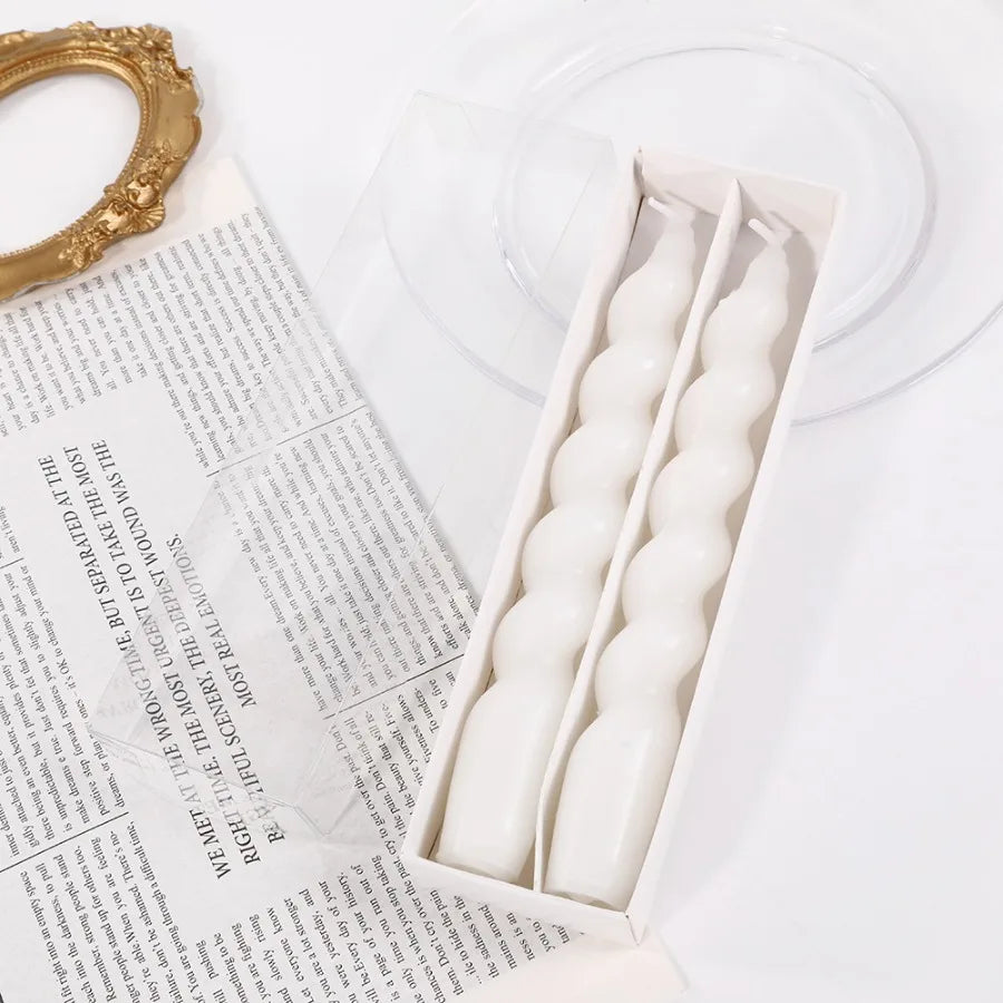2pcs Ins Style Spiral Long Rod Candle Scented Candle Aromatherapy Soy Wax Candles Wedding Birthday Candle Party Home Decoration